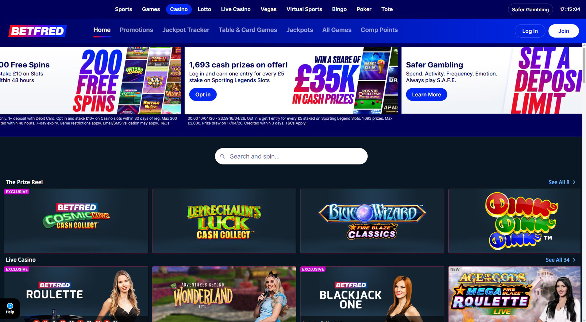 5. Betfred Casino - Mobile Maestro Casino Choice