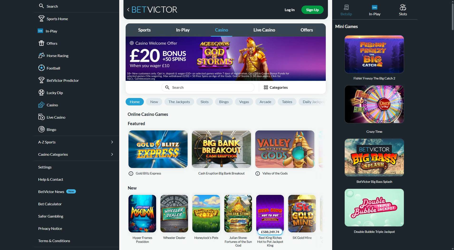 7. BetVictor Casino - Balanced Maestro Casino Offer